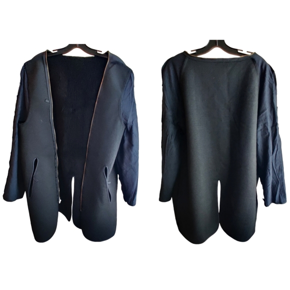 DSCP Quarterdeck Collection Black Trench Coat 44R Removable Fleece Liner wZipper - Picture 9 of 11